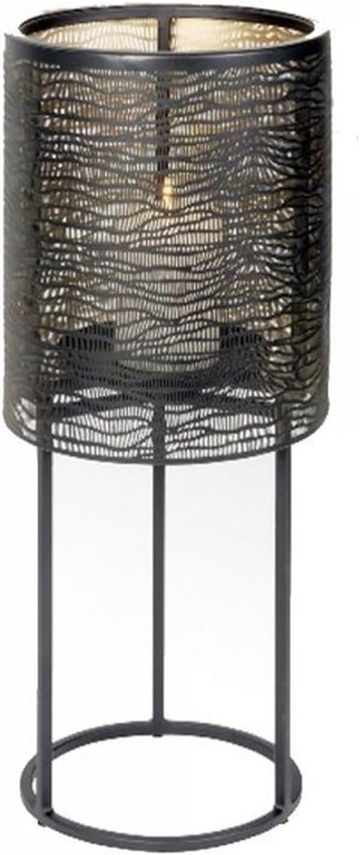 Elegante Kaarsenzuil van IJzer in Zwart - 77 cm Hoog