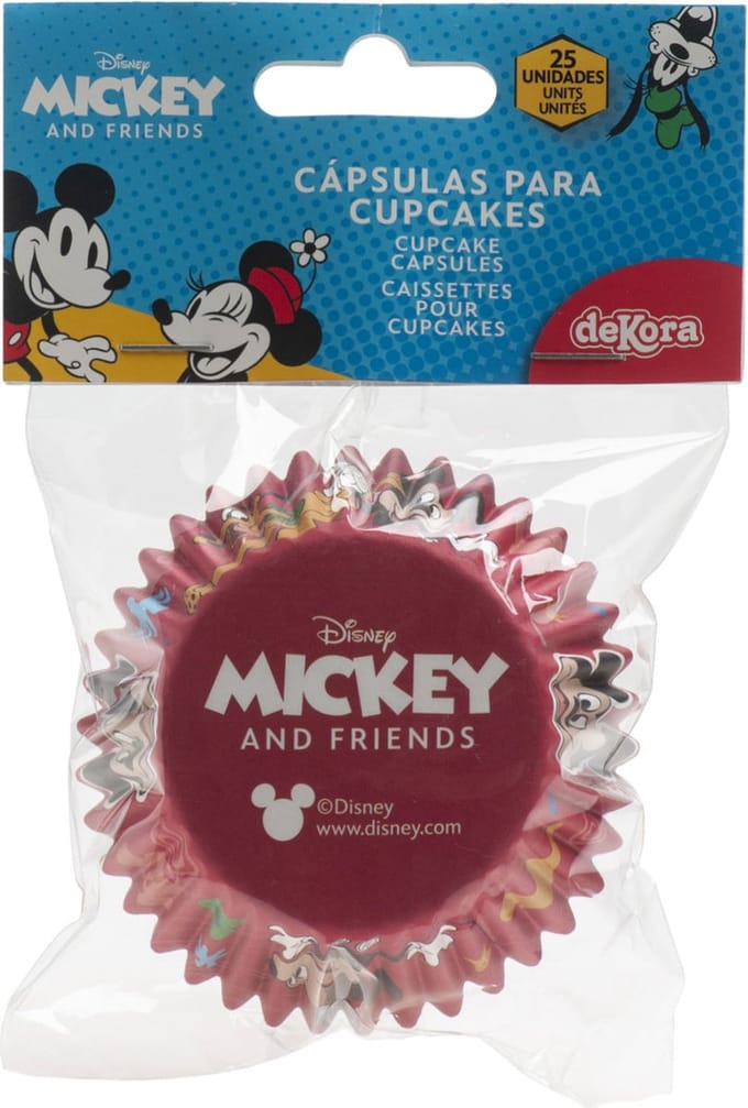Dekora Baking Cups - Disney Mickey Mouse - pk/25 - Cupcake Vormpjes