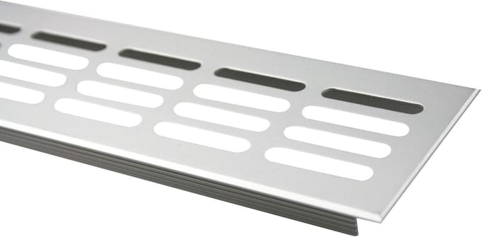Aluminium Ventilatierooster 60mm Breedte - Diverse Kleuren en Lengtes Beschikbaar