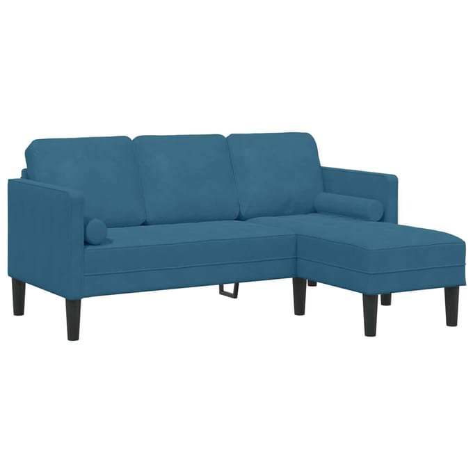 vidaXL - Bankstel - 2 - st - Blauw - Polyester