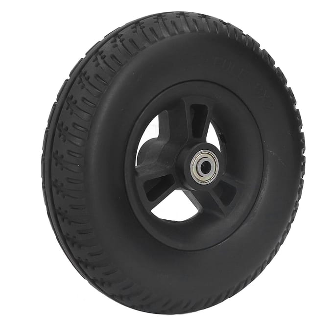 8 inch Rolstoelband PU Anti-Slip Explosiebestendig Sterk Draagvermogen Wiel Vervanging black
