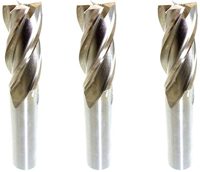 CNC-frees 8 mm - 4-groef HSS frezen set van 3 stuks