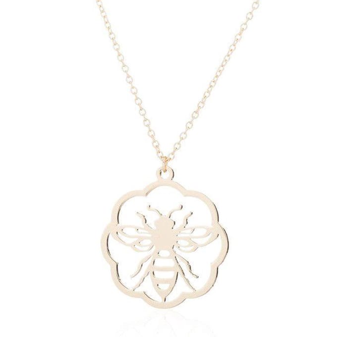 24/7 Jewelry Collection Wesp Ketting - Cirkel - Goudkleurig
