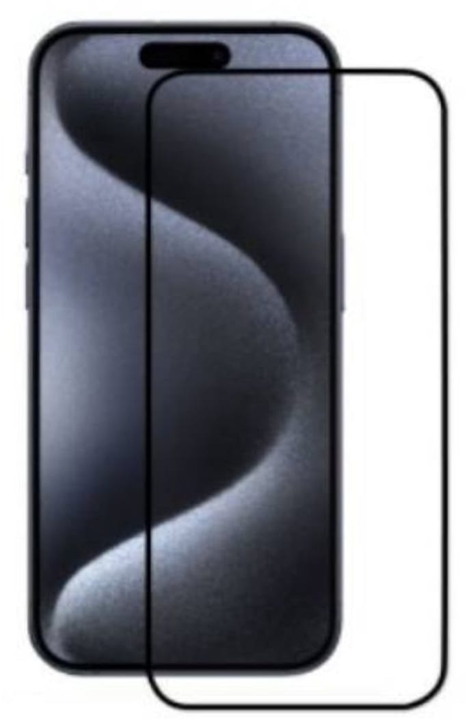 MYWAY, Screenprotector geschikt voor iPhone 15 - 3D Easy Glass (Case Friendly), Transparant