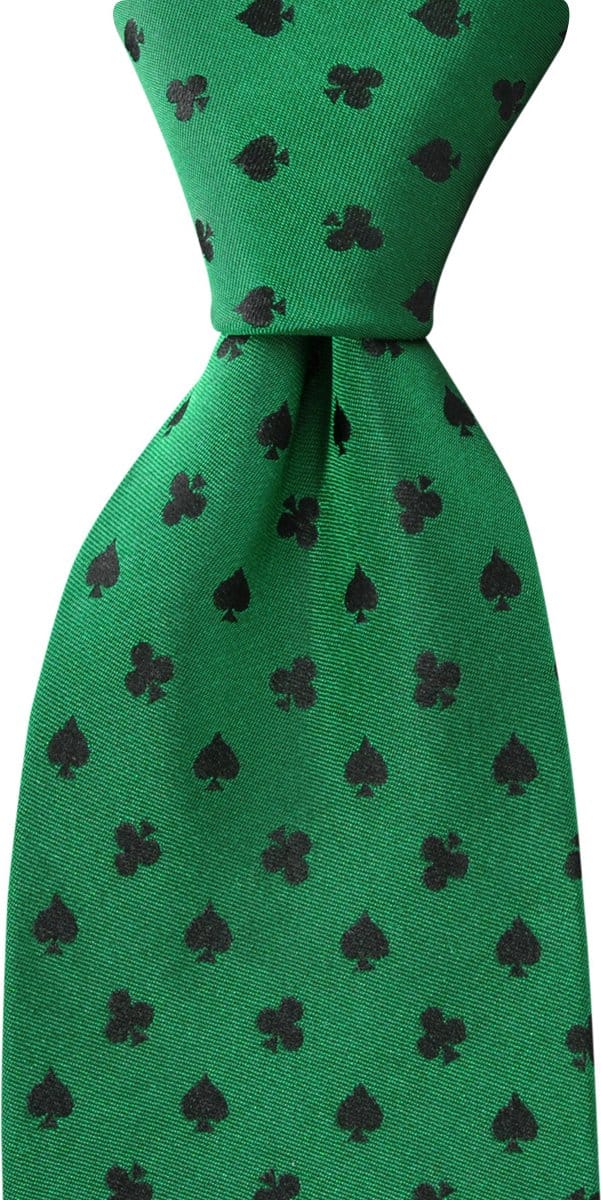 We Love Ties - Stropdassen - Stropdas The Gambler - groen / zwart