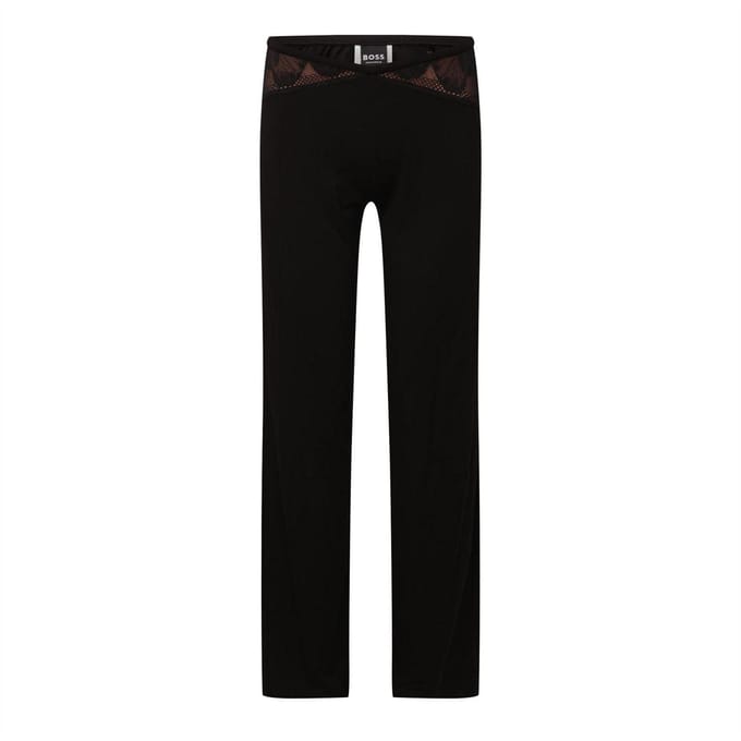 Boss Dames/Dames Pioenroos Pyjamabroek met rechte pijpen (Zwart)