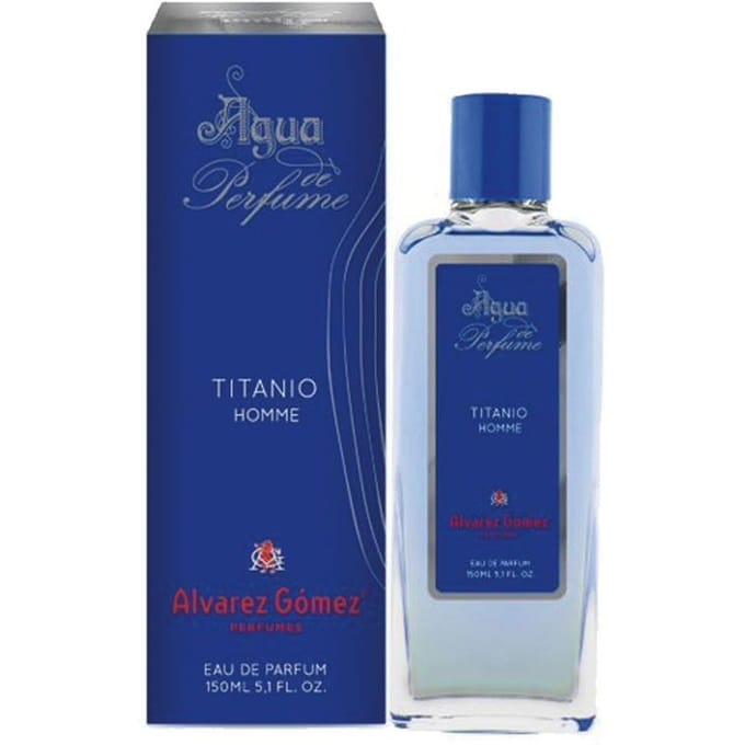 Alvarez Gomez, Titanium Eau de Parfum voor Heren Fris en Verfijnd 150 ml, Blauw