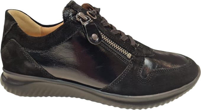 Hartjes 162.1128 Sneakers - Leer - Dames - Zwart - Maat 38,5