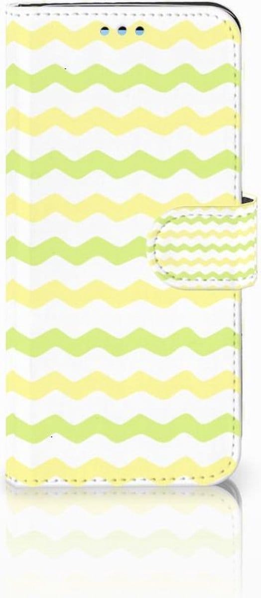 Book Case voor Samsung Galaxy S9 Telefoon Hoesje Waves Yellow