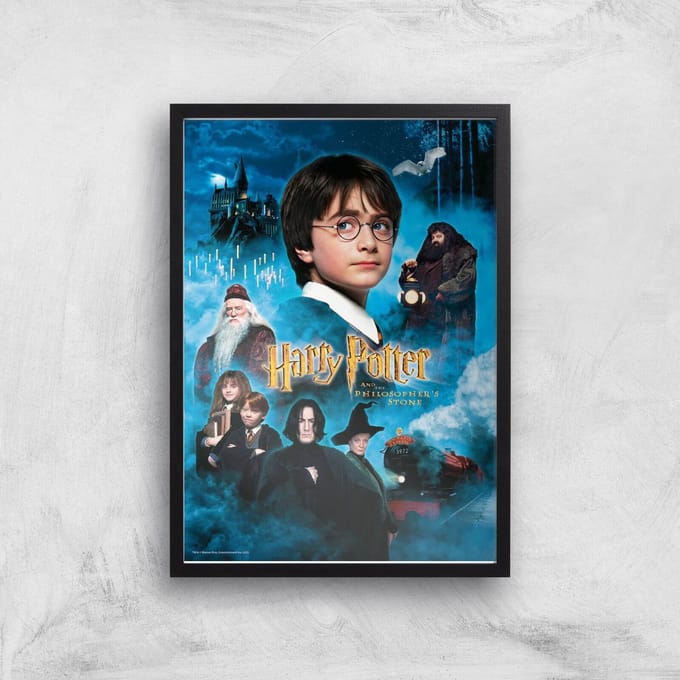 Harry Potter and the Philosopher's Stone Giclee Art Print - A2 - Black Frame