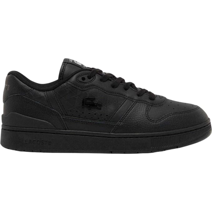 Lacoste Heren T-Clip Set Leren Trainers (Zwart)