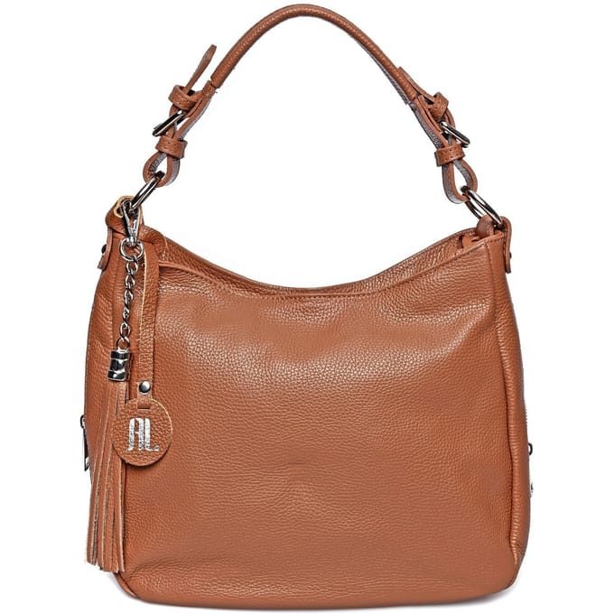 Anna Luchini Brown Rundleer Tas