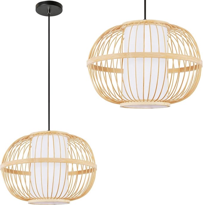 Toolight App1631-1Cp Hanglamp Beige 30X30X20,5Cm