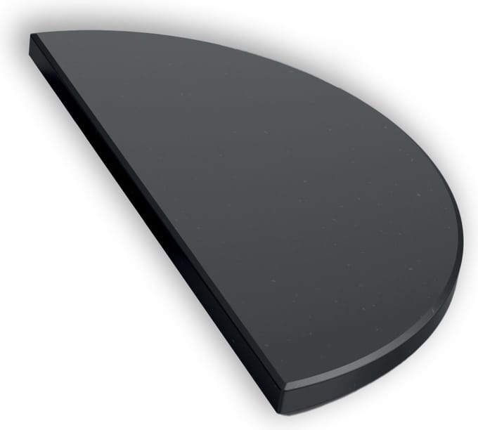 The Bastard Half Moon Stone Black Large (1 pcs) - halve maan plate setter-heat deflector