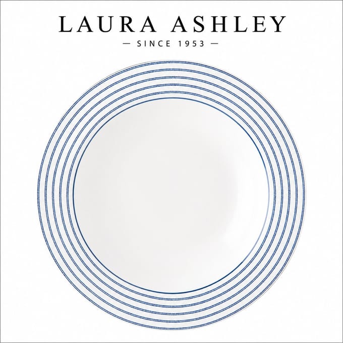 Laura Ashley Blueprint Collectables Diepe Borden - Ø 22cm - Candy Stripe - Kerstservies