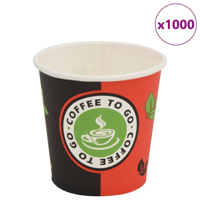 vidaXL - Wegwerp - koffiebekers - papier - 120 - ml - (4 - oz) - 1000 - st