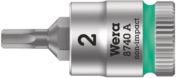 Wera 8740 A 05003330001 Inbus Dopsleutel-bitinzet Houderfunctie 2 mm 1/4 2 mm 1/4 (6,3 mm)