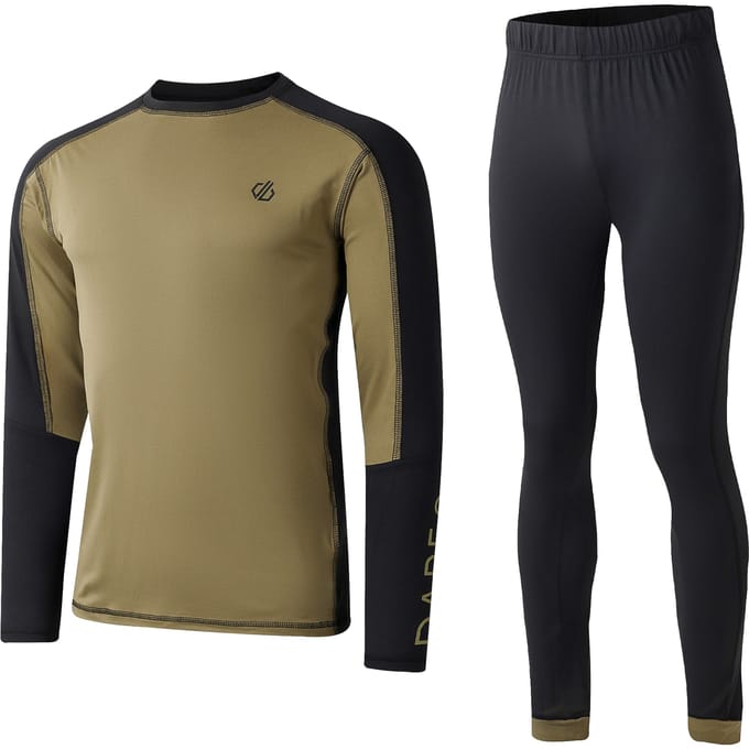 Dare 2B Heren Exchange III Base Layer Set (Zwart/Martini Olijf)