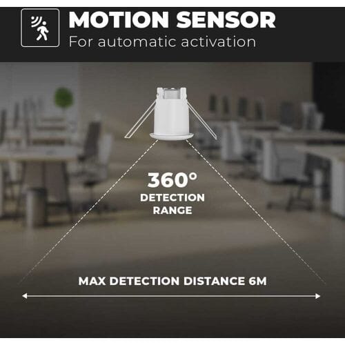HOFTRONIC PIR bewegingssensor en schemerschakelaar - 360° - Inbouw - 8 meter bereik - Maximaal 800 Watt - Wit