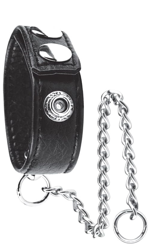 Cockring met metalen ketting voor gewichten