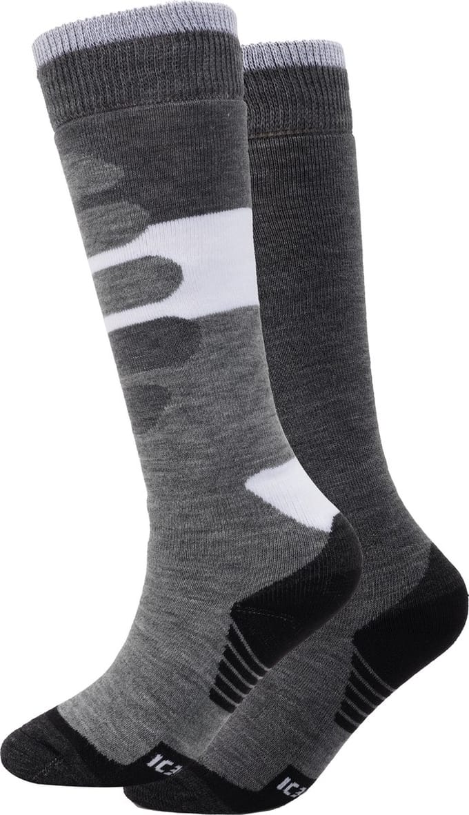 ICEPEAK ILSENBURG Skisok 2-pack Junior-Lead Grey-34/35