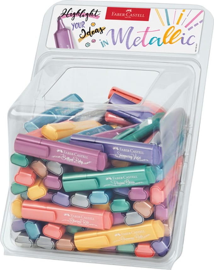Faber Castell Tekstmarker Faber Castell 46 Metallic display 100 stuks