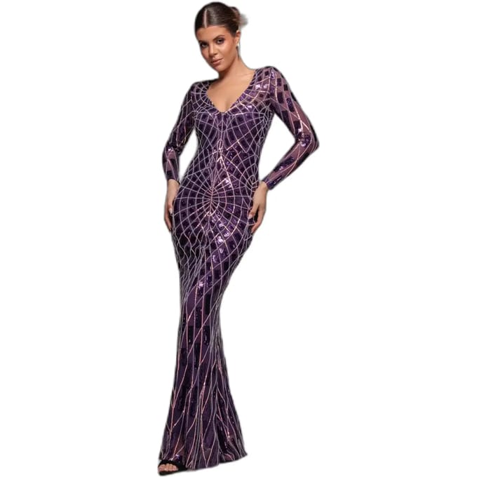 Damesjurk Goddiva Geo Sequin