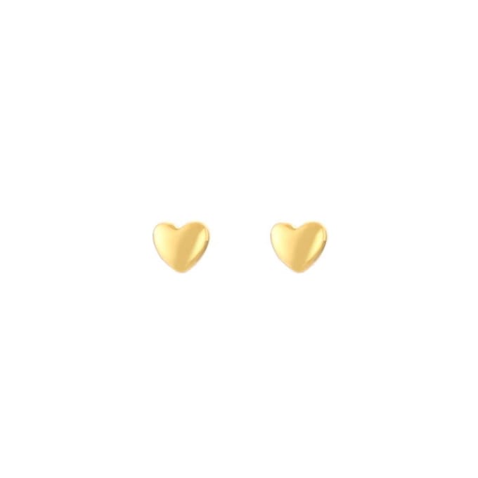 Hart oorknopjes goud