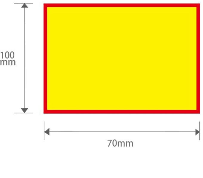 Niimbot - Labels/Etiketten B4 - 100x70mm - 115vellen - Geel met Rood rand