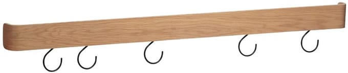 Protopia Dan-Form wandplank met haken 9 haken fineer eik.