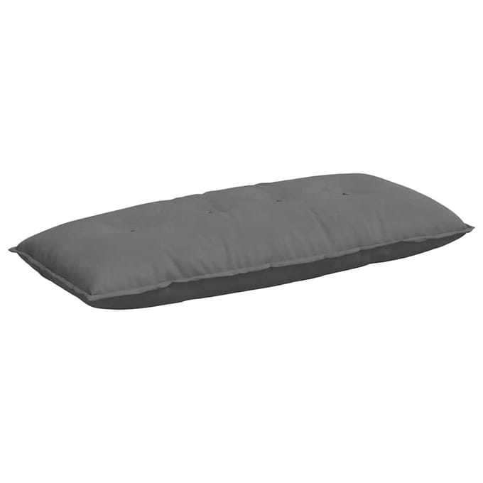 vidaXL - Rugkussen - Donkergrijs - 120 - x - 50 - cm - Microvezel - Stof