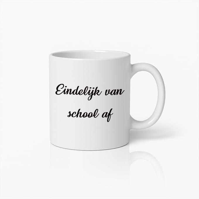 Eindelijk Van School Af Mok – Vier Je Diploma Met Een Leuke Koffiebeker