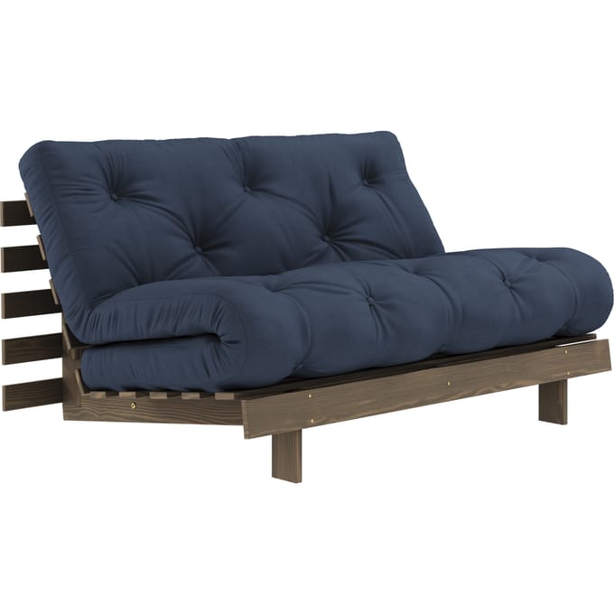 Karup Slaapbank Roots 140 - 737 Navy - 106 carob brown lacquered