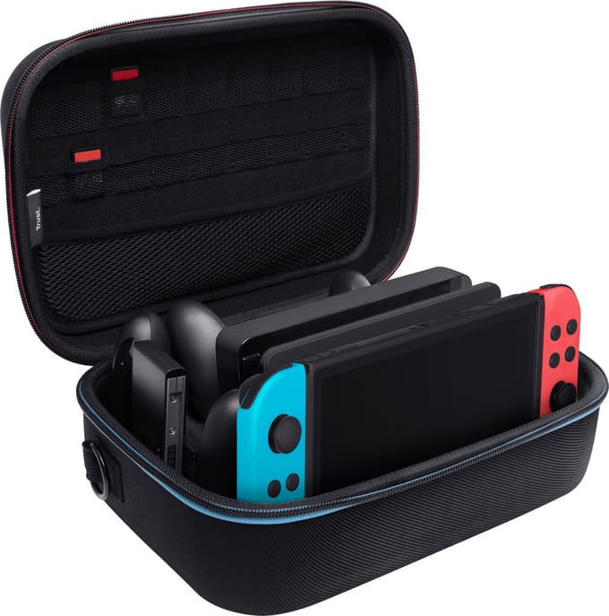 Trust GXT 1247 Switch opbergcase - Draagbare opbergcase - Travelcase - voor Nintendo Switch, Switch OLED & Switch Lite - Ruime hoes - Zwart