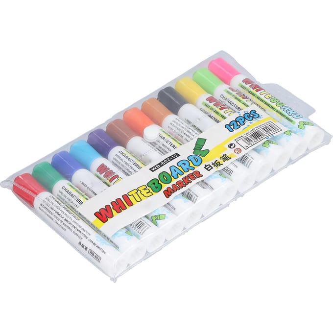 12 Stuks Schilderstift DIY Multifunctionele Kleur Whiteboardmarker Notitiepen Kerstcadeau white
