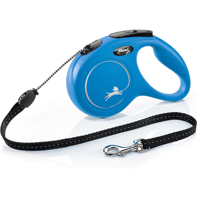 Flexi New Classic - Hondenriem - Koord - Blauw - M - 5 m