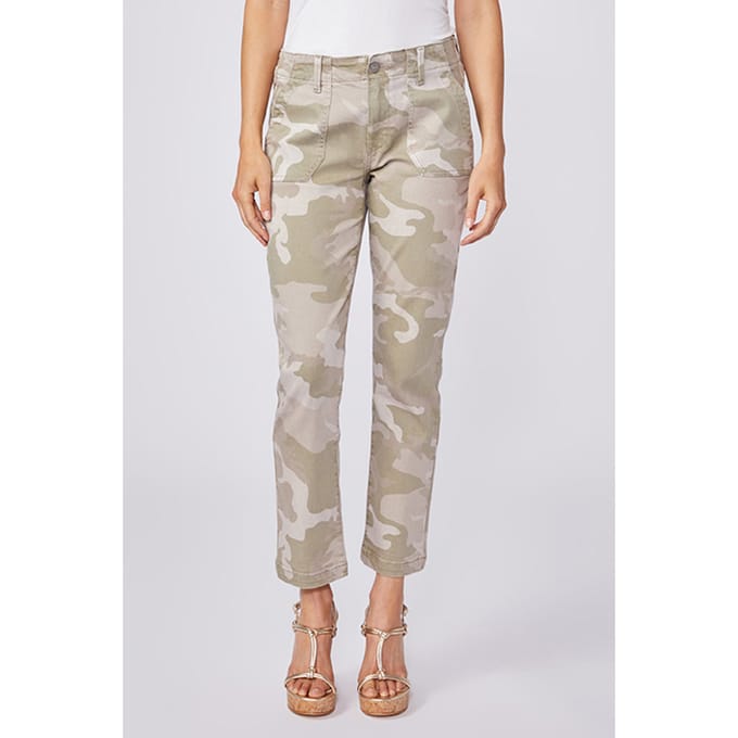 PAIGE Mayslie Straight Ankle Camo Print Größe: W27 | Straight Jeans Outlet | Damen