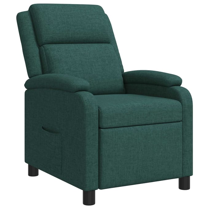 vidaXL - Recliner - Donkergroen - Stof