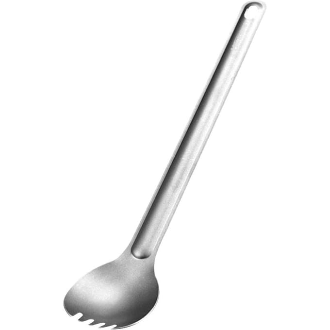 Spork en Acier Inoxydable Spork de Camping Vaisselle d'Extérieur Spork à Long Manche white