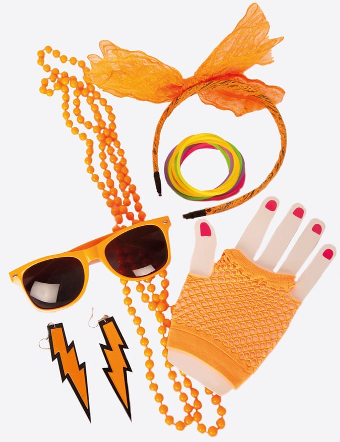 Foute Party Accessoires Set Neon Oranje
