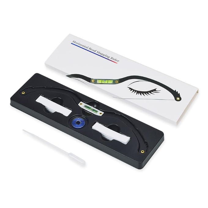 Metalen wenkbrauwliniaal Microblading Mapping String Marker Permanente make-up Microblading-benodigdheden met zwart