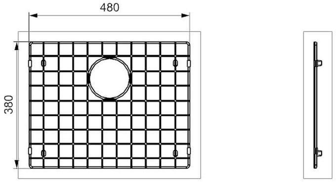 Bodemrek voor Lanesto Urban Copper / Koper 50x40 spoelbak