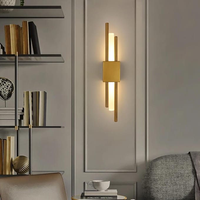 Haobosic - 10W LED Wandlamp - Dubbele Parallelle Cilindrische - Warm Wit 3000K - Modern Ontwerp