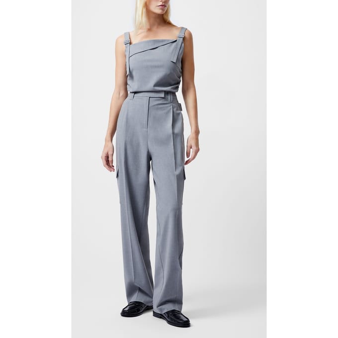 French Connection Franklin Barrel Leg Trouser Grey Taglia: 14 | Pantaloni da completo Outlet | Donna | Grigio