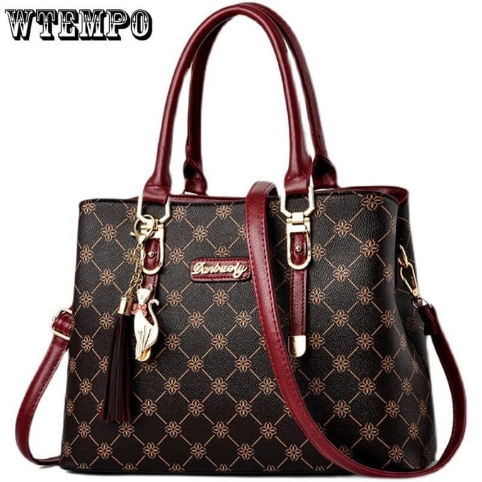 WTEMPO Dames Tas 2024 Nieuwe Mode Tas Grote Capaciteit Temperament Draagbaar Messenger Schoudertas One size bruin