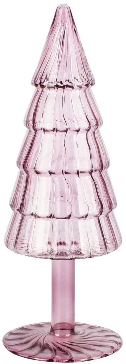 Dekoratief | Deco boompje, paars/transparant, glas, 9x9x26cm | A258353