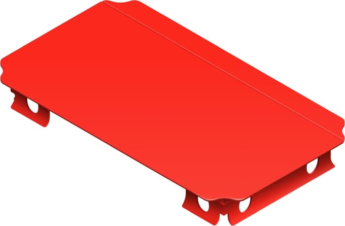 Quadro bouwpaneel 40x20cm - Rood