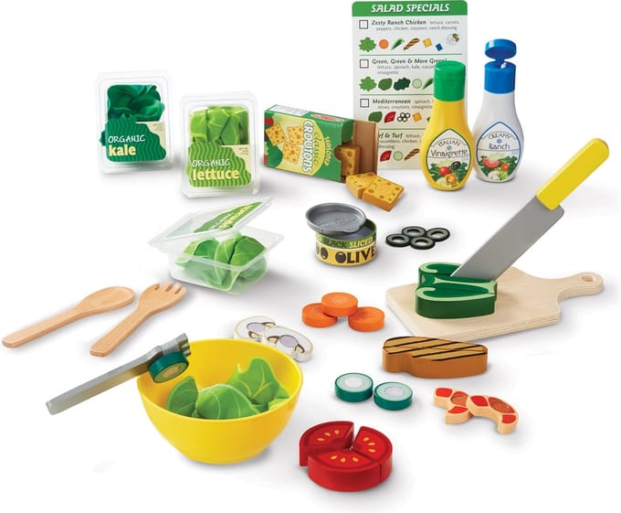 Melissa & Doug Salade-set - Speelgoedeten & -drinken - Multicolor - 52-delig - vanaf 3 jaar