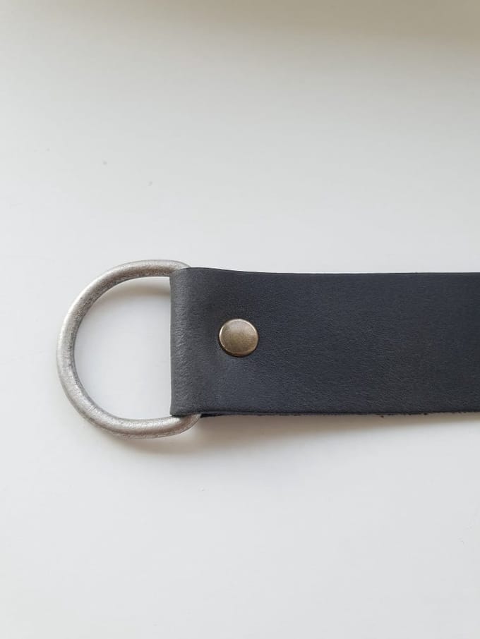 Gordijn embrasse leer3cm Antraciet