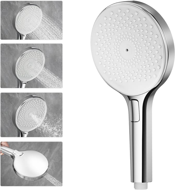 DERW Max Douchekop 210 Handdouche - Ø 14 cm - 4 straalsoorten - Chroom